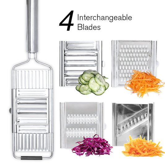 CORTADOR DE LEGUMES MULTIFUNCIONAL 4 em 1 AÇO  INOX